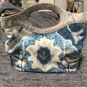 Myra Bag Blue and Gray Tote